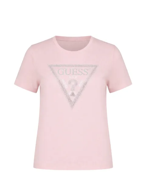 GUESS USA logo-embellished T-shirt Pink W5BI18I3Z14