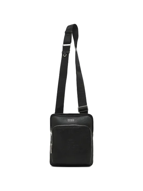 GUESS USA Boston logo-plaque messenger bag Black HMBOMGP5423