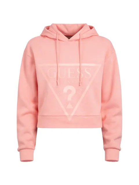 GUESS USA logo-print hoodie Pink V2YQ08K7UW2