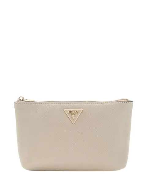 GUESS USA Laurel II logo-plaque makeup bag Neutrals SWZG7459145