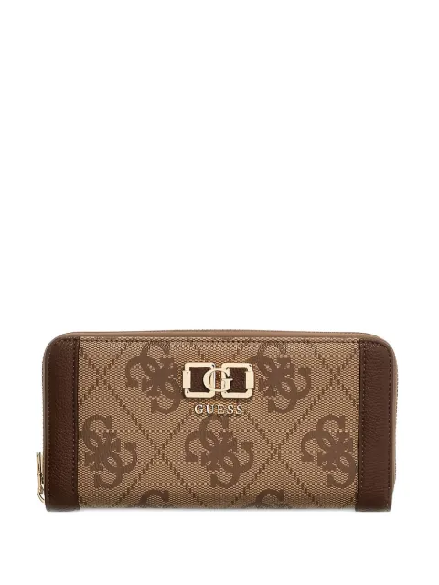 GUESS USA maxi Karnilla 4G monogram-pattern wallet Neutrals SWOS9901146