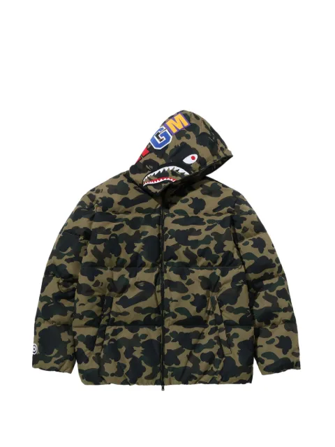 A BATHING APE® 1st Camo Shark camouflage-print jacket Green 001DNL801305MGRN