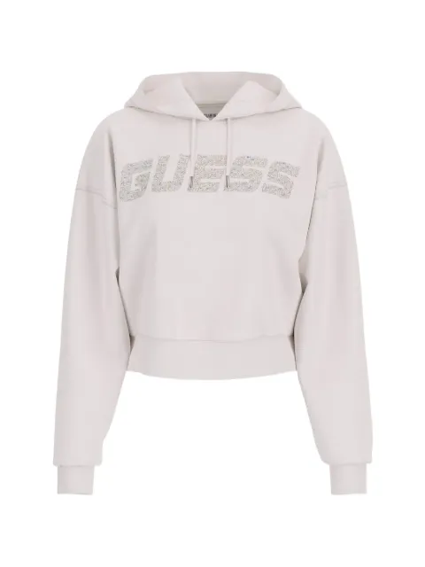 GUESS USA Primula rhinestone-embellished hoodie Neutrals V5GQ09KCRP0