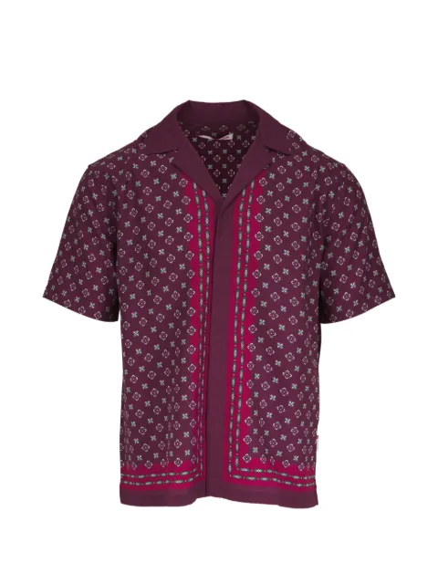 Orlebar Brown floral-print panelled shirt Red 281513