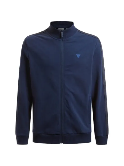 GUESS USA zip-up logo-tape sweatshirt Blue Z2YQ12K6ZS1