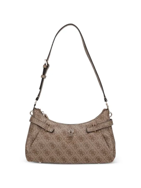 GUESS USA Yesba logo-pattern padlock-detail shoulder bag Neutrals HWSG7833180