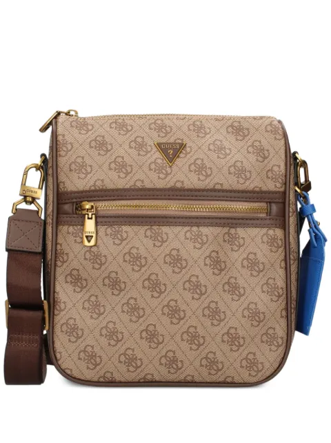 GUESS USA Milano 4G monogram-pattern logo-plaque messenger bag Neutrals HMMILOP5417