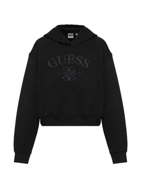 GUESS USA drawstring hoodie Black V6RQ03KD761