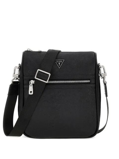GUESS USA Milano triangle logo cross body bag Black HMMISAP5417
