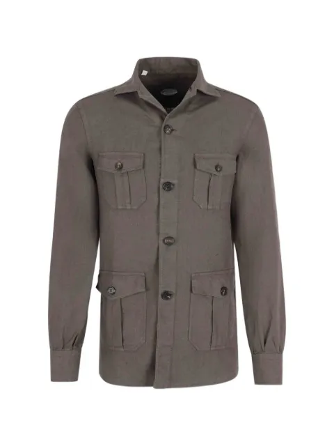 Vincenzo Di Ruggiero button-up patch-pocket jacket Grey 3581EYZAYCPHIL28SAT55