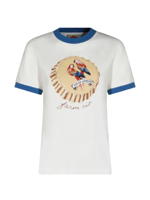 FARM Rio graphic-print ringer T-shirt White 348548