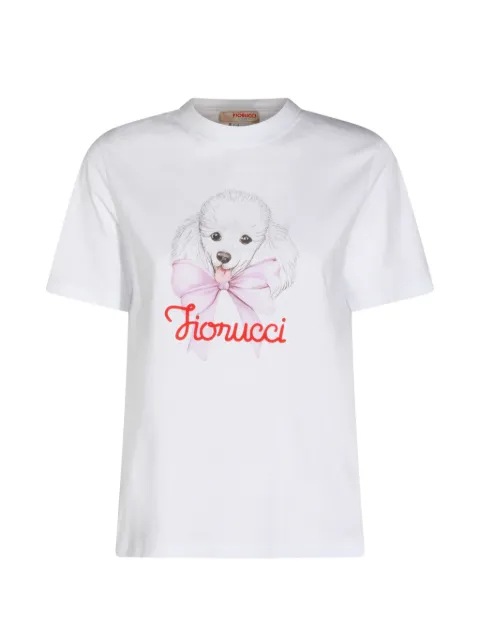Fiorucci poodle-print T-shirt White W26SSJTS001CJ01