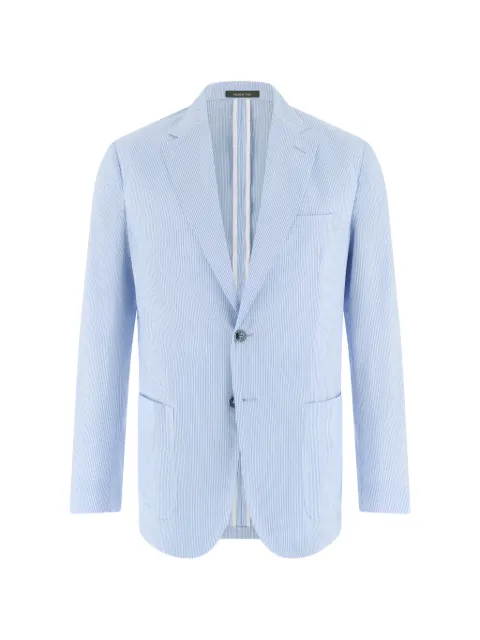 Boggi Milano Breeze pinstripe single-breasted blazer Blue BO26P078001
