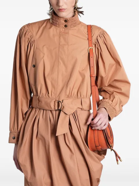 Chloé belted puff-sleeve jacket Brown CH26UVE1814