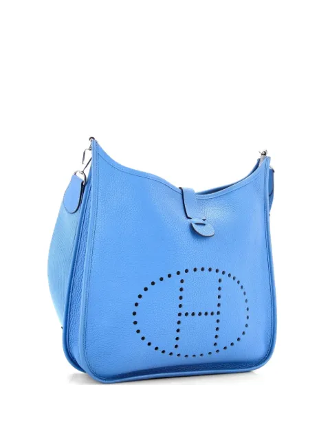 Hermès Pre-Owned Evelyne Bag Gen III Clemence GM crossbody bag Blue 7JXNPGPXLPRKS2T4
