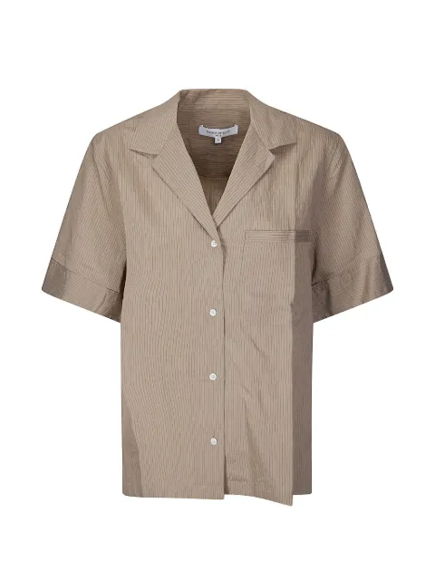 Maison Kitsuné striped resort shirt Neutrals QW00411WC5084