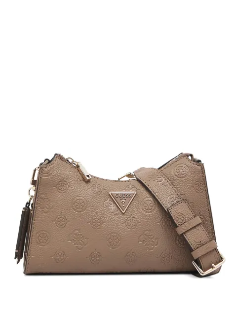 GUESS USA Cresidia embossed logo-plaque cross body bag Brown HWPG9888180
