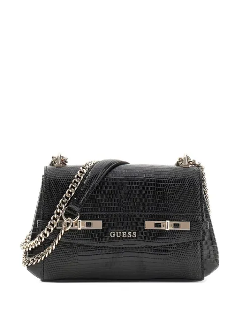 GUESS USA mini Melinda lizard-effect cross body bag Black HWKL9933780