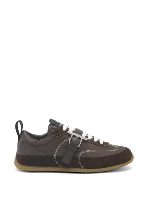 Alexander McQueen EC1 T-Bar buckle-strap panelled sneakers Brown 854018WIAJO