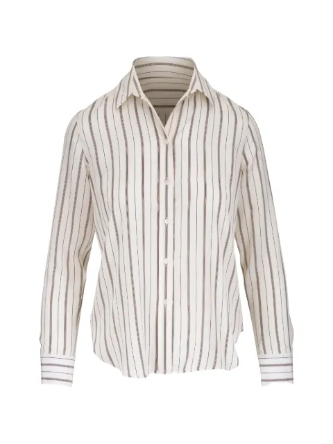 Nili Lotan Gaia long-sleeves striped shirt Neutrals 12035W1615BSI