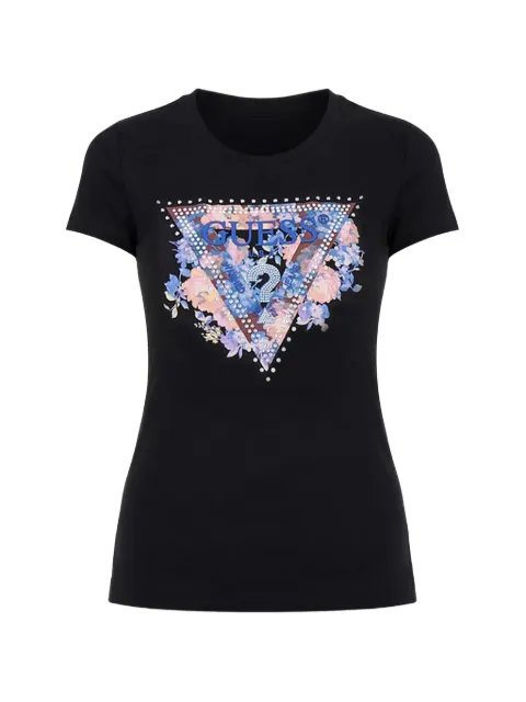 GUESS USA floral-print T-shirt Black W5BI29J1314