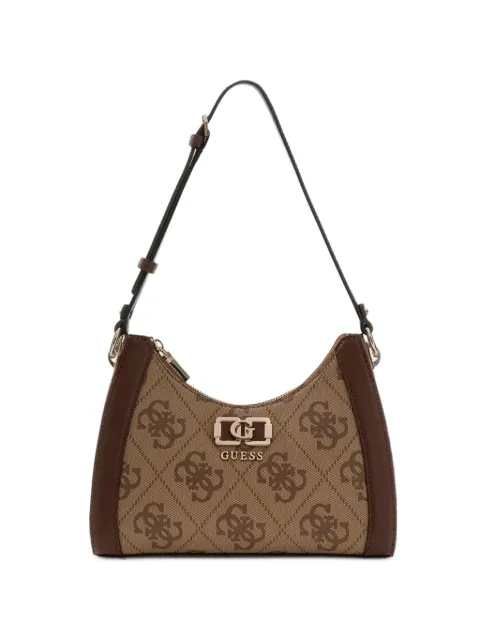 GUESS USA logo pattern shoulder bag Neutrals HWOS9901180