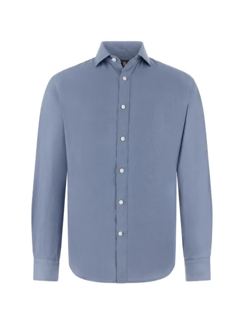 Boggi Milano regular fit linen shirt Blue BO26P073903