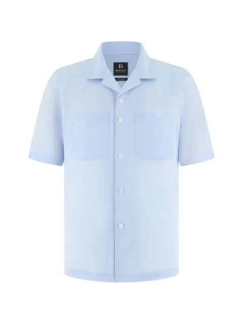 Boggi Milano regular fit linen shirt Blue BO26P037006