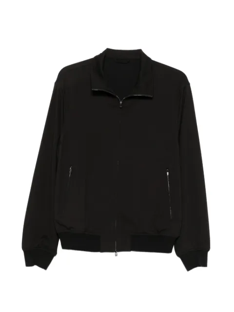 Emporio Armani zip-up ribbed-trim sweatshirt Black EM005735AF24843