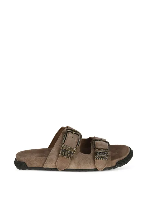 Ash buckle-strap flat sandals Brown TWISTER03