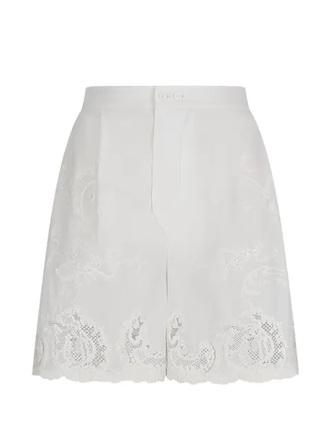 Ermanno Scervino embroidered lace-trim shorts White D482P706APBQP