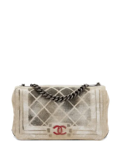 CHANEL Pre-Owned 2014 Art School Oh My Boy Flap shoulder bag Neutrals CHANELARTSCHOOLFLAP