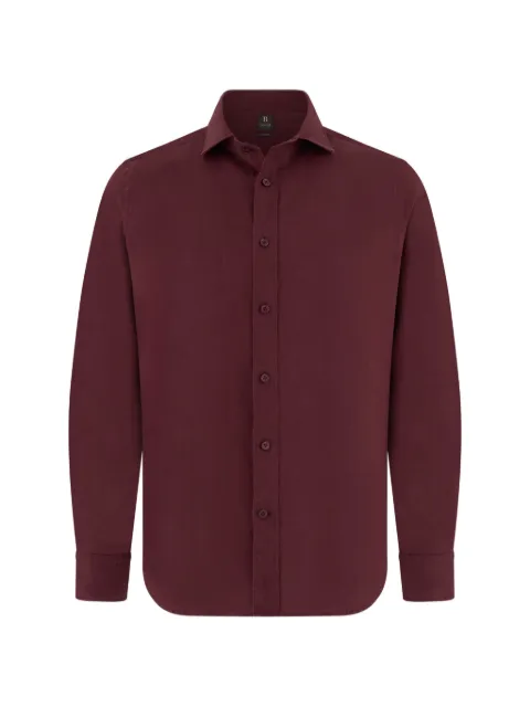 Boggi Milano garment-washed linen shirt Red BO26P073905