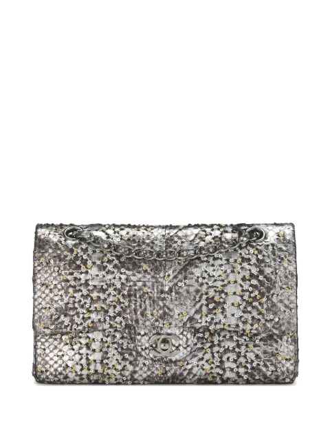CHANEL Pre-Owned 2009-2010 Classic Flap python-embossed shoulder bag Grey CHANELGREYPYTHONEMBOSSEDFLAP