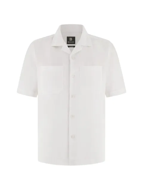 Boggi Milano regular fit linen shirt White BO26P037001