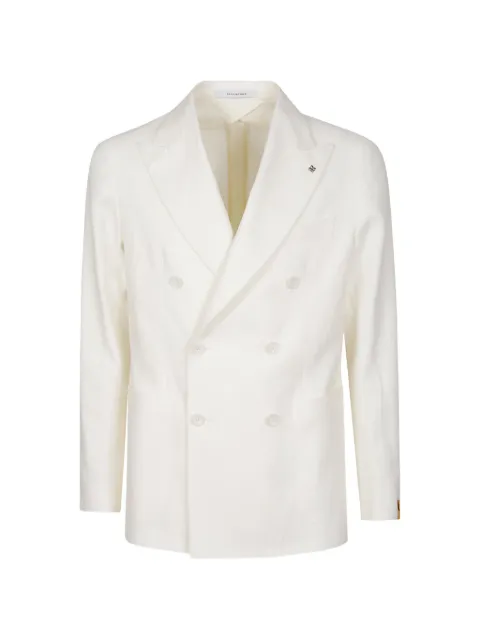 Tagliatore double-breasted linen blazer White 1SMC20K340305U