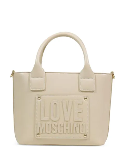 Love Moschino logo-patch tote bag Neutrals JC4086PP1