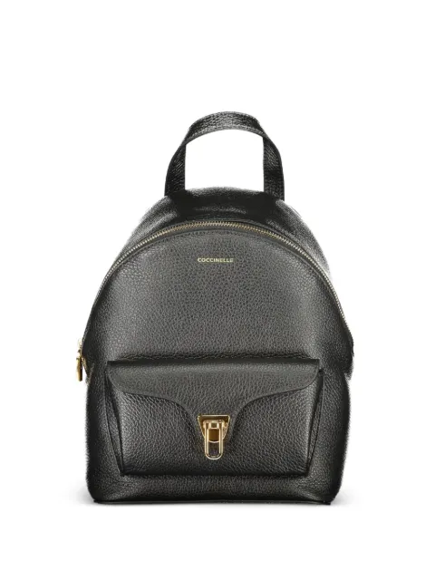 Coccinelle pebbled leather small backpack Black E1TFK140101001