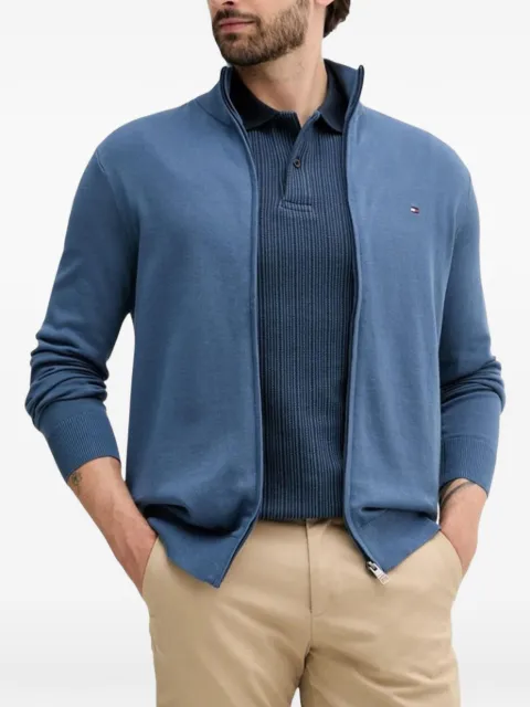 Tommy Hilfiger zip-up cotton cardigan Blue MW0MW36517