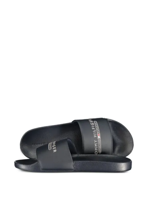 Tommy Hilfiger logo-print slides Blue FM0FM05761