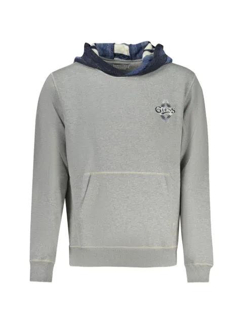 GUESS USA logo-embroidered hoodie Grey M4BQ22KCH10GRMRH