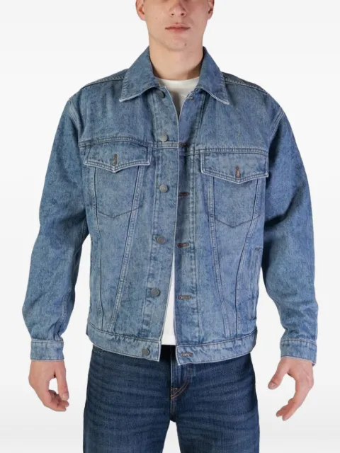 BOSS acid-wash cotton denim jacket Blue 50514478