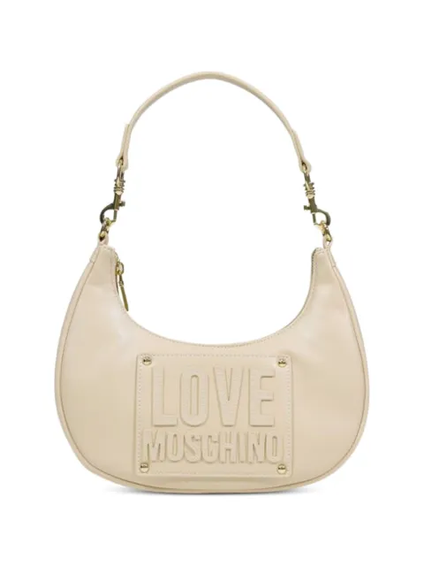 Love Moschino logo-plaque shoulder bag Neutrals JC4068PP1