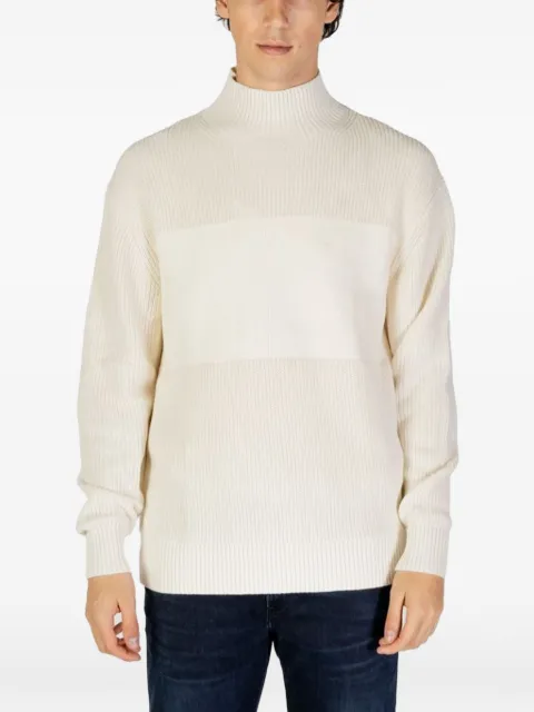 Calvin Klein Jeans ribbed colour-block sweater Neutrals J30J326204