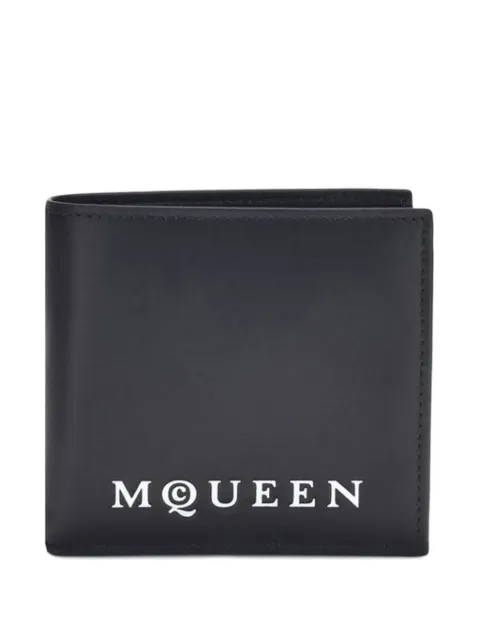 Alexander McQueen logo-print bifold wallet Black 8361471AAU61080