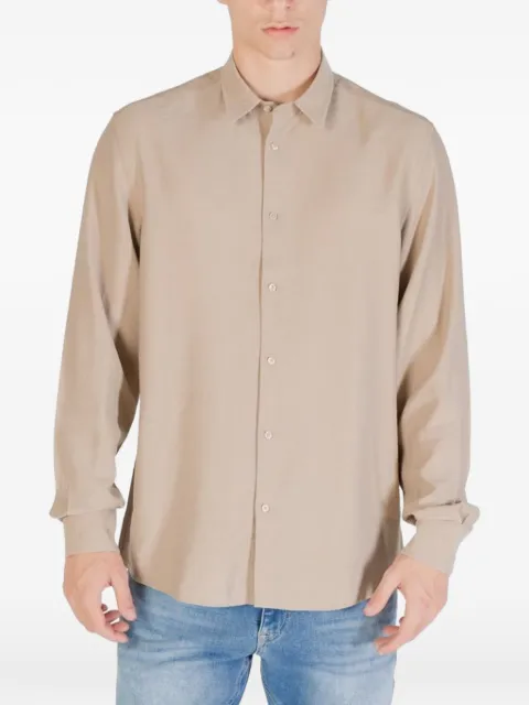 Antony Morato long-sleeve button-down shirt Neutrals MMSL00752FA400082