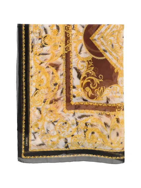Versace Pre-Owned 1990s Barocco animal-print scarf Neutrals VE280BAD