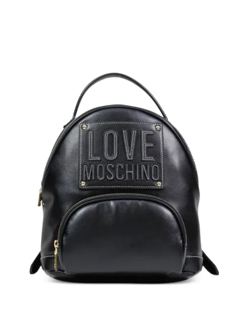 Love Moschino logo-patch backpack Black JC4069PP1