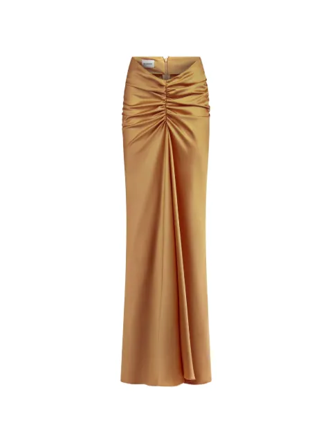 THE ANDAMANE Iris gathered draped maxi skirt Gold TM190347ATNP229BRONZE