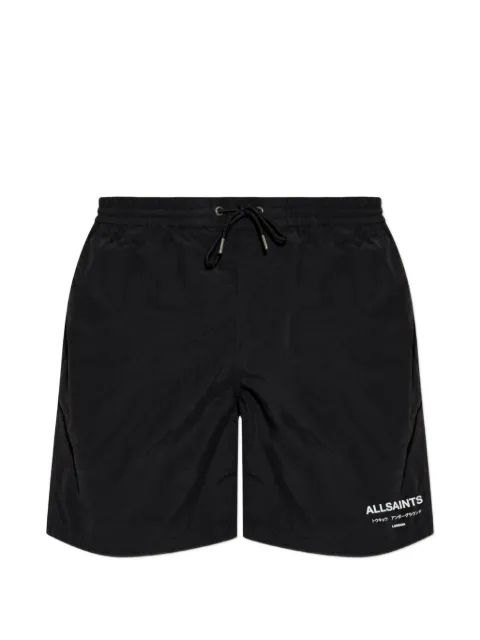 AllSaints Underground logo-print swim shorts Black M027WE